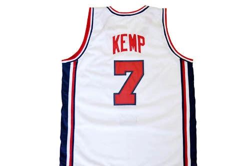 Shawn Kemp Jersey #7 Team USA Basketball White by My store basketball