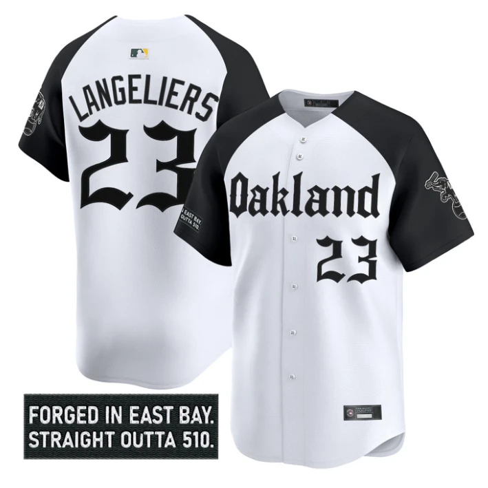 Shea Langeliers Jersey #23 Oakland Athletics Gothic East Bay Edition by My Store