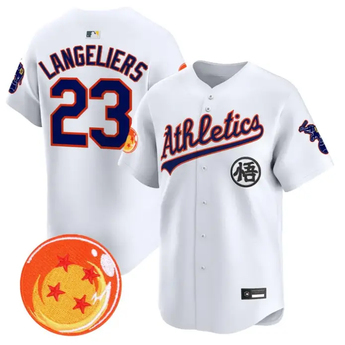 Shea Langeliers Jersey #23 Athletics Jersey Dragon Ball Premier Stitched by My Store