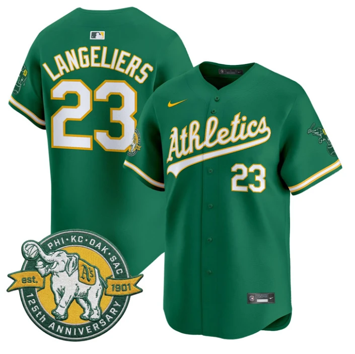 Shea Langeliers Jersey #23 Oakland Athletics 125th Anniversary Stitched by My Store