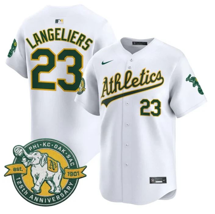 Shea Langeliers Jersey #23 Oakland Athletics 125th Anniversary Stitched by My Store
