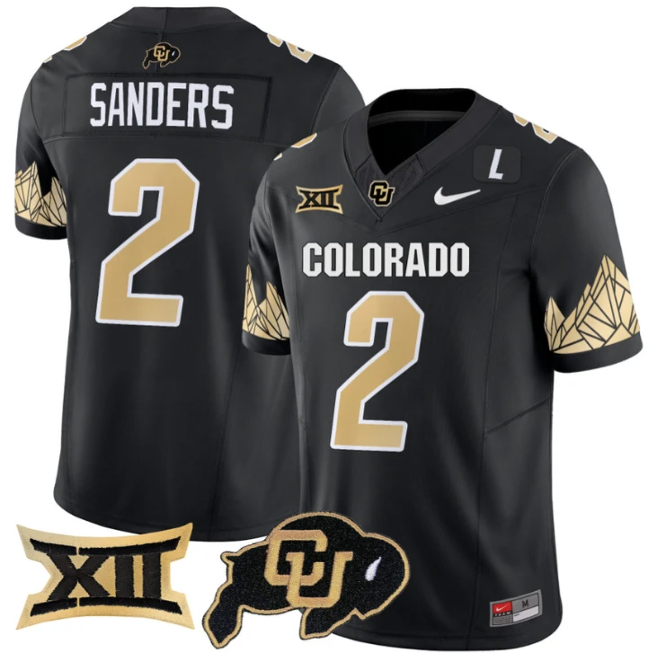 Shedeur Sanders Jersey #2 Colorado Buffaloes Vapor Limited Football Black by My Store