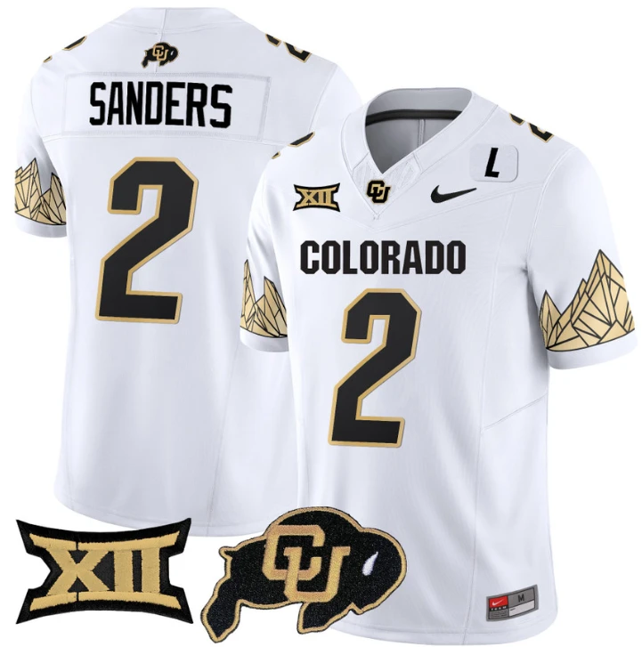 Shedeur Sanders Jersey #2 Colorado Buffaloes Vapor Limited Football White by My Store