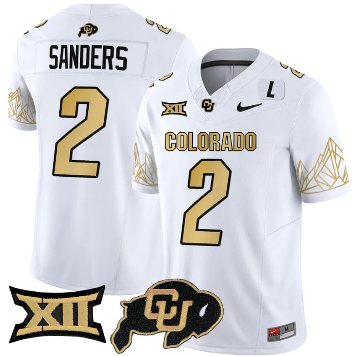 Shedeur Sanders Jersey #2 Colorado Buffaloes Vapor Limited Football White Limited by My Store