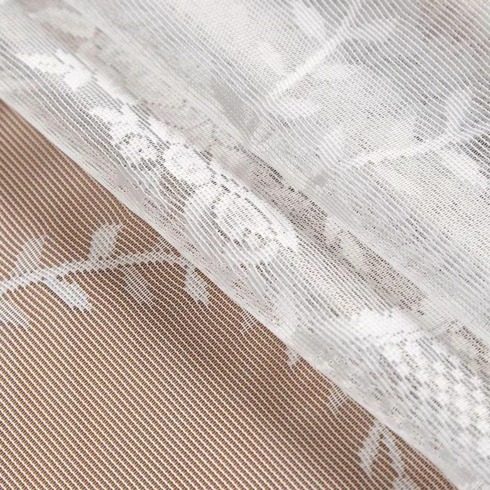 Sheer Lace Round Floral Tablecloth by Casa & Beyond