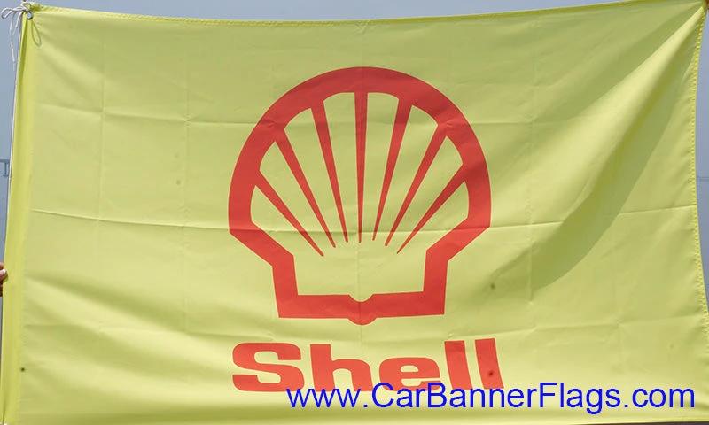 Shell Flag-3x5FT Banner-100% polyester-2 Metal Grommets by flagsshop