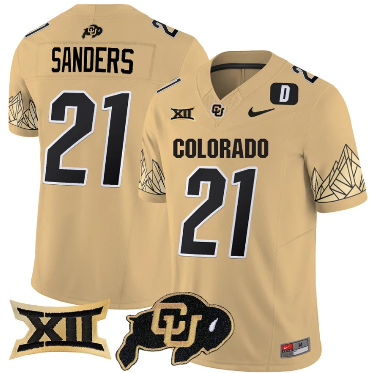 Shilo Sanders Jersey #21 Colorado Buffaloes Vapor Limited Football Gold by My Store