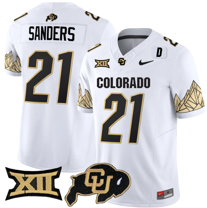 Shilo Sanders Jersey #21 Colorado Buffaloes Vapor Limited Football White by My Store