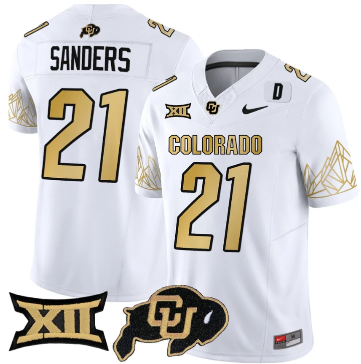 Shilo Sanders Jersey #21 Colorado Buffaloes Vapor Limited Football White Limited by My Store