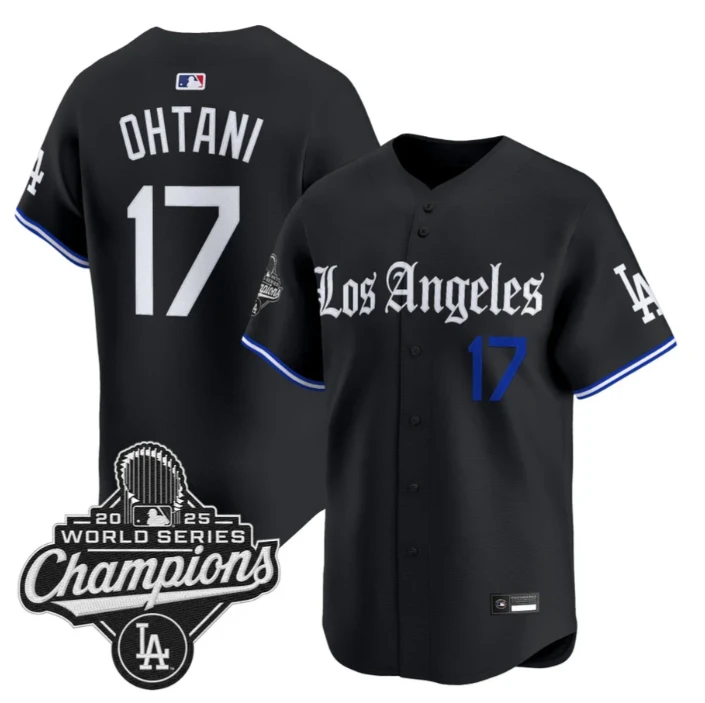 Shohei Ohtani Jersey #17 Los Angeles Dodgers Gothic Edition Premier Stitched by My Store