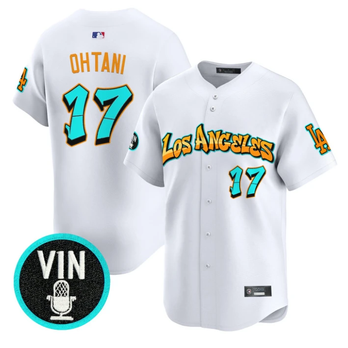 Shohei Ohtani Jersey #17 Los Angeles Dodgers Graffiti Street Style Edition White by My Store