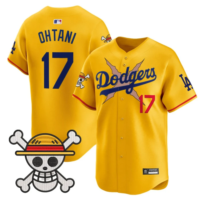 Shohei Ohtani Jersey #17 Los Angeles Dodgers One Piece 2025 Stitched Gold by My Store