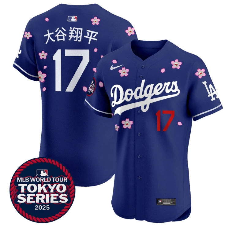 Shohei Ohtani (Kanji) Jersey #17 Dodgers Tokyo Series 2025 Vapor Premier Elite Stitched Royal by My Store