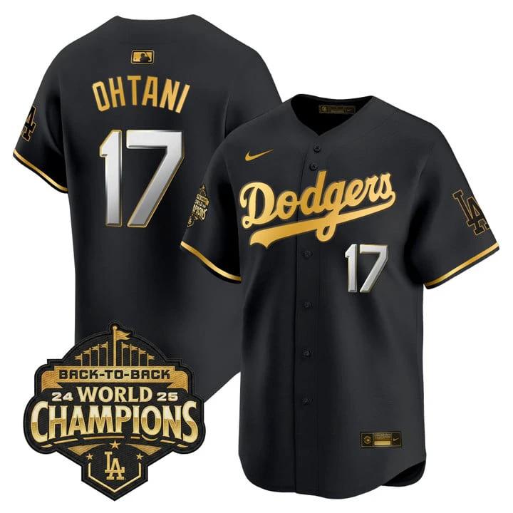 Shohei Ohtani Jersey #17 Dodgers 2025 Back-To-Back Champions Stitched by My Store