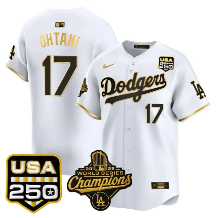 Shohei Ohtani Jersey #17 Dodgers 2025 World Series Champions 250 America Stitched by My Store