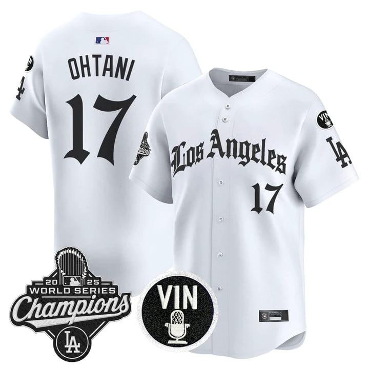 Shohei Ohtani Jersey #17 Dodgers 2025 World Series Champions LA Gothic by My Store