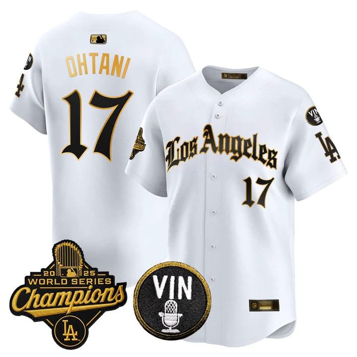 Shohei Ohtani Jersey #17 Dodgers 2025 World Series Champions LA Gothic by My Store
