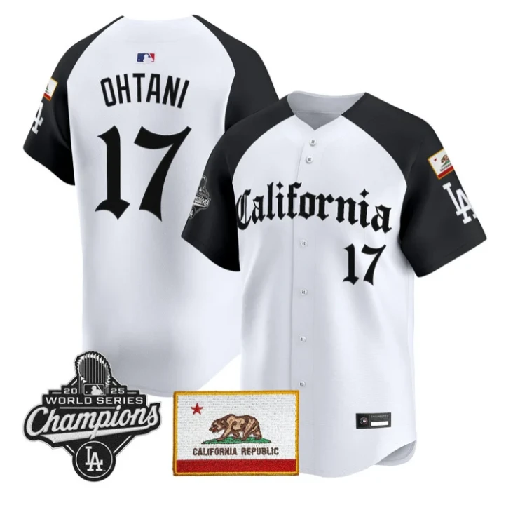 Shohei Ohtani Jersey #17 Dodgers California Gothic Edition Stitched by My Store