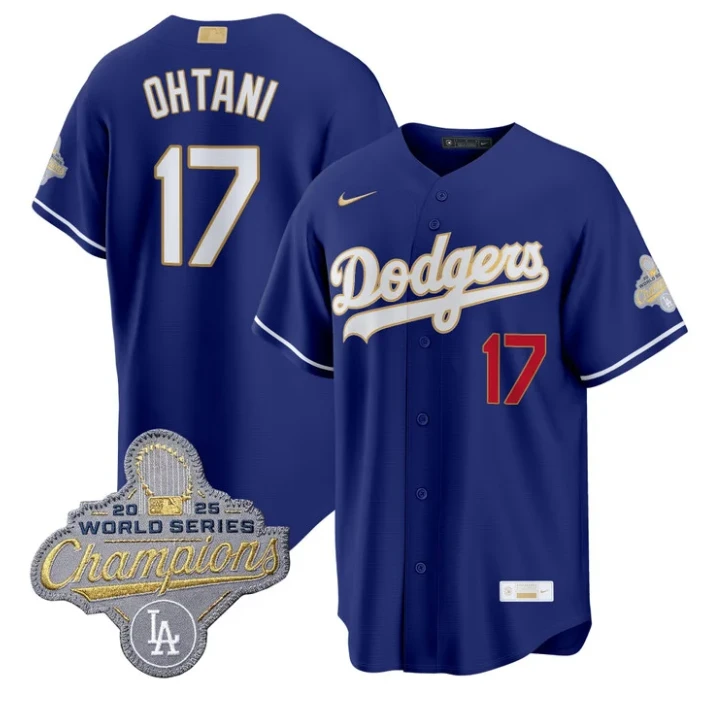 Shohei Ohtani Jersey #17 Dodgers Gold Collection Premier Stitched by My Store