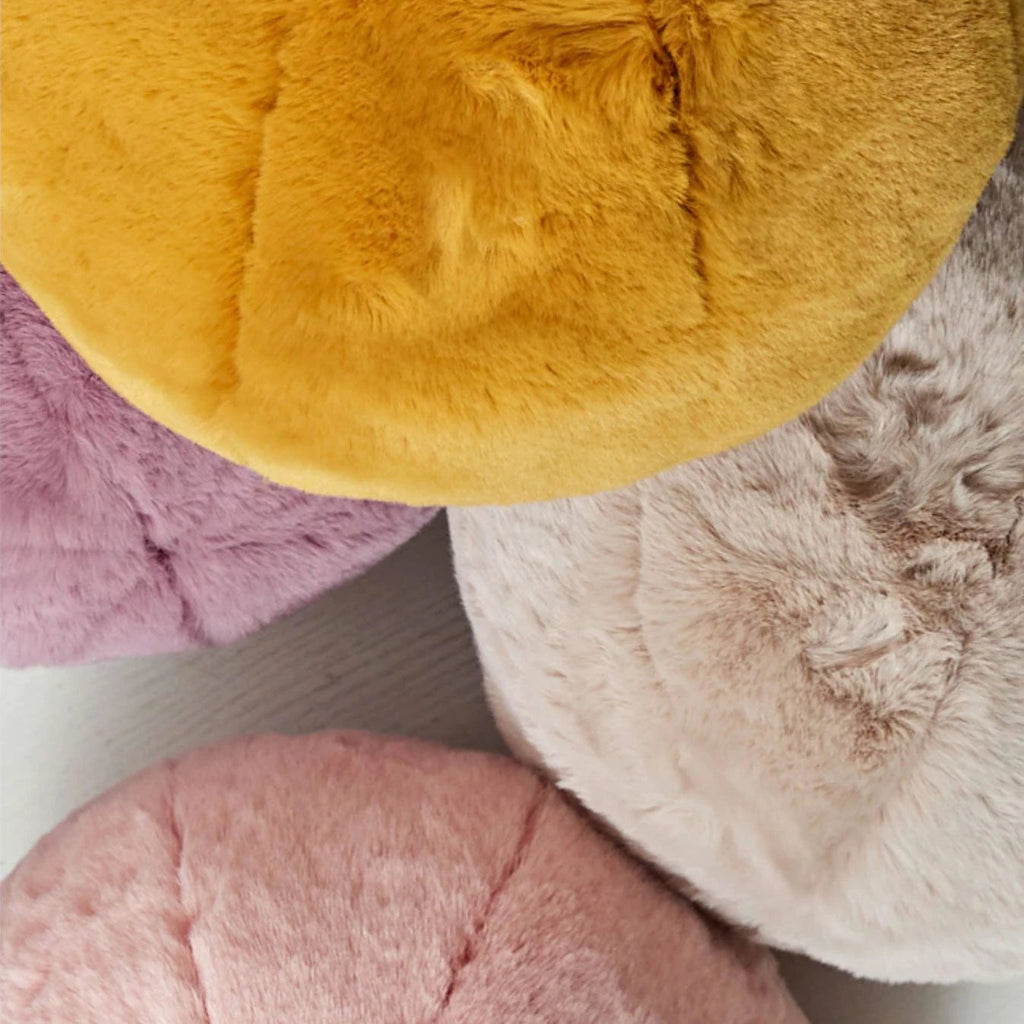 Short Fur Ball Pillow by Bowlift