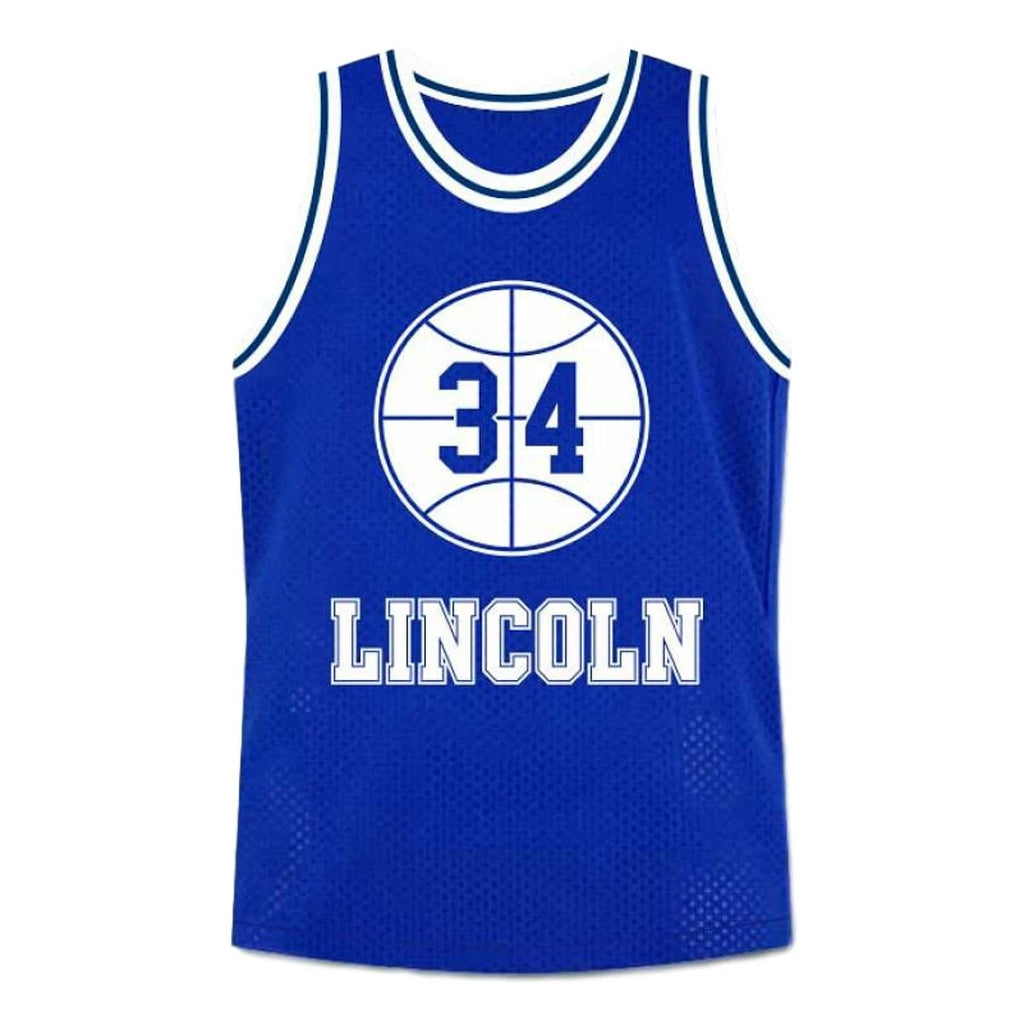 Shuttlesworth Jersey #34 Lincoln High School Ray Allen Basketball Blue by My store basketball
