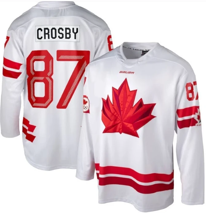 Sidney Crosby Jersey #87 Team Canada Hockey 2026 Winter Olympics Stitched White by Hockey David