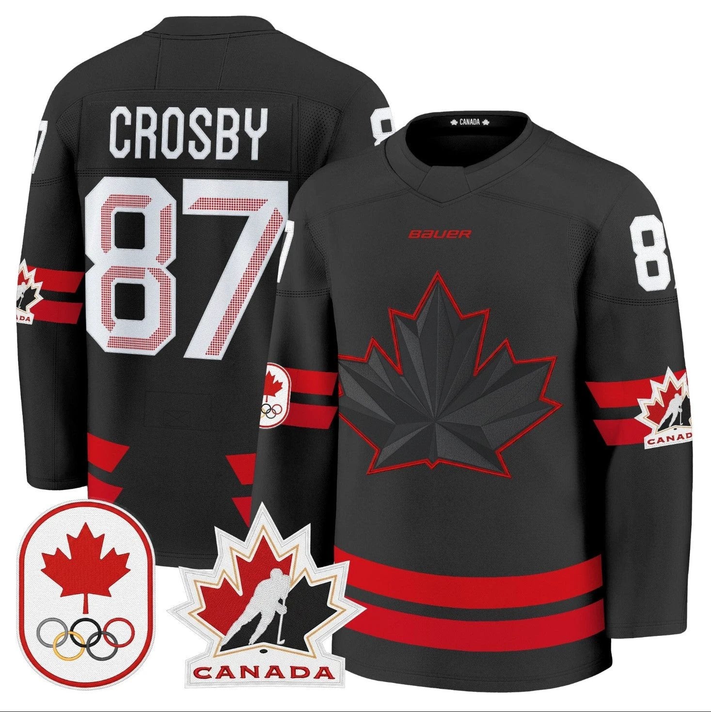 Sidney Crosby Jersey #87 Canada Olympic Premium Hockey Stitched by Hockey David