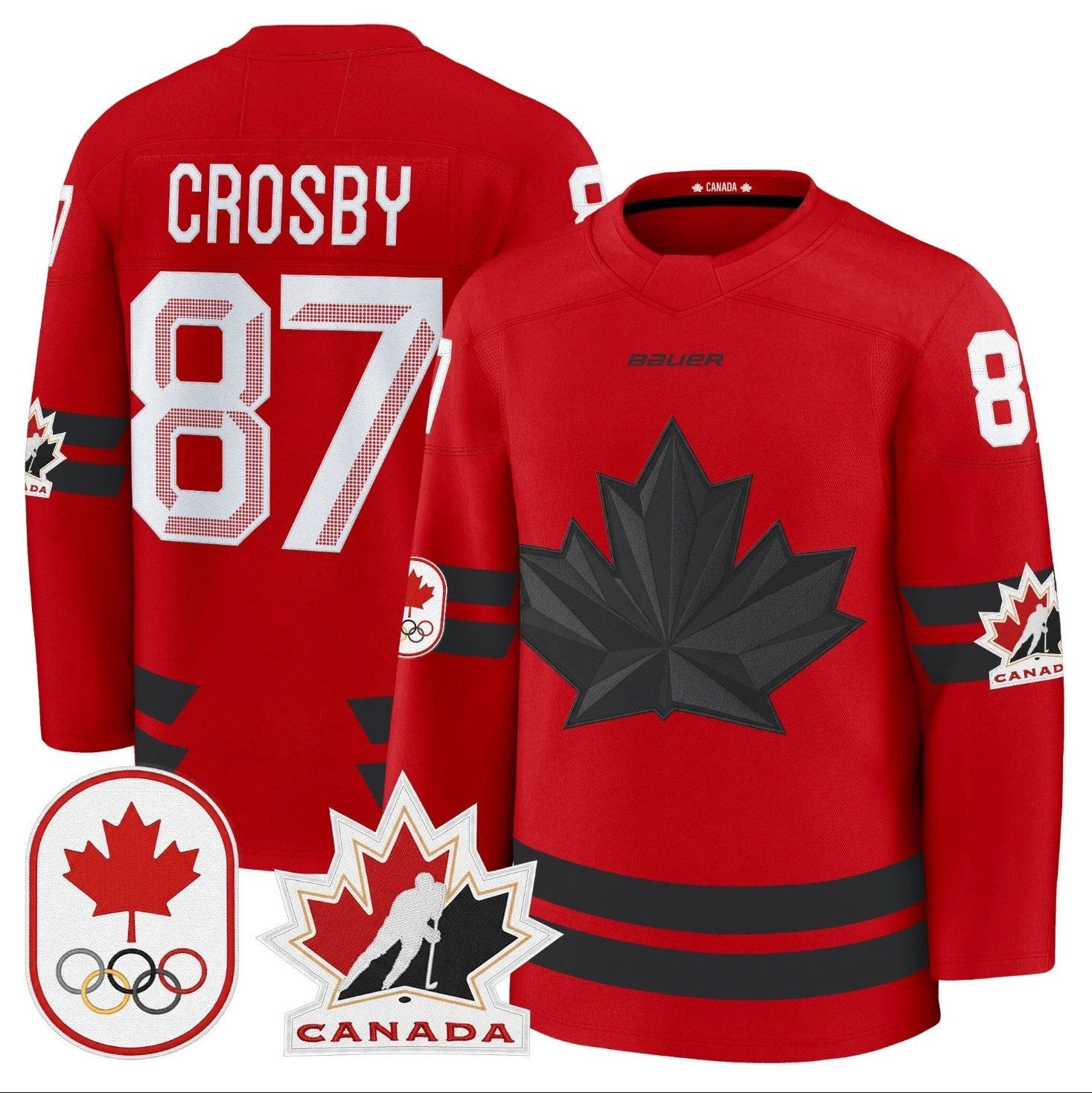 Sidney Crosby Jersey #87 Canada Olympic Premium Hockey Stitched by Hockey David