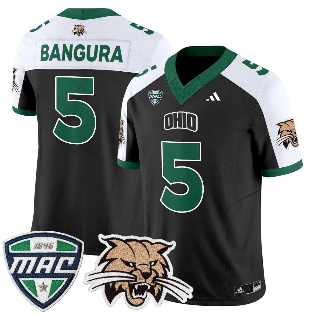Sieh Bangura Jersey #5 Ohio Bobcats 2025 Vapor Limited Stitched by My Store NCAA Football Jerseys