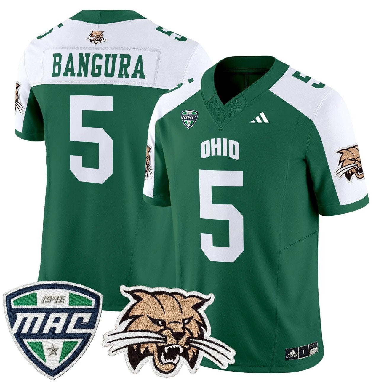 Sieh Bangura Jersey #5 Ohio Bobcats 2025 Vapor Limited Stitched by My Store NCAA Football Jerseys