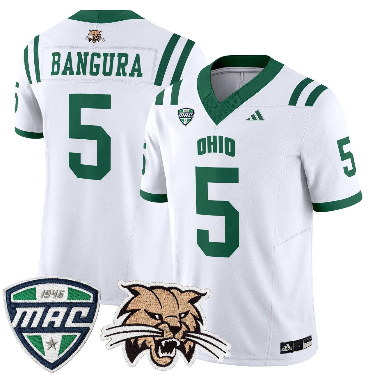 Sieh Bangura Jersey #5 Ohio Bobcats 2025 Vapor Limited Stitched by My Store NCAA Football Jerseys