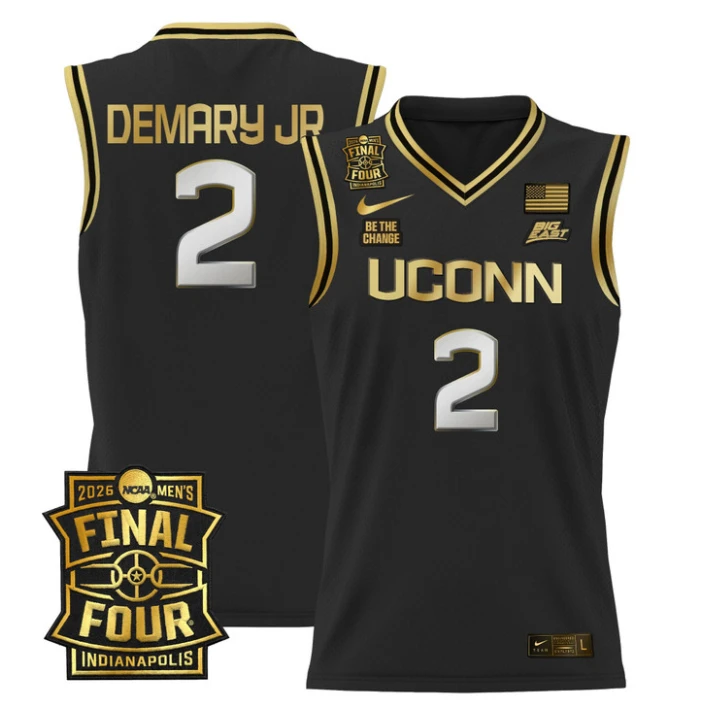 Silas Demary Jr Jersey #2 UConn Huskies 2026 Final Four Patch Stitched by My store basketball
