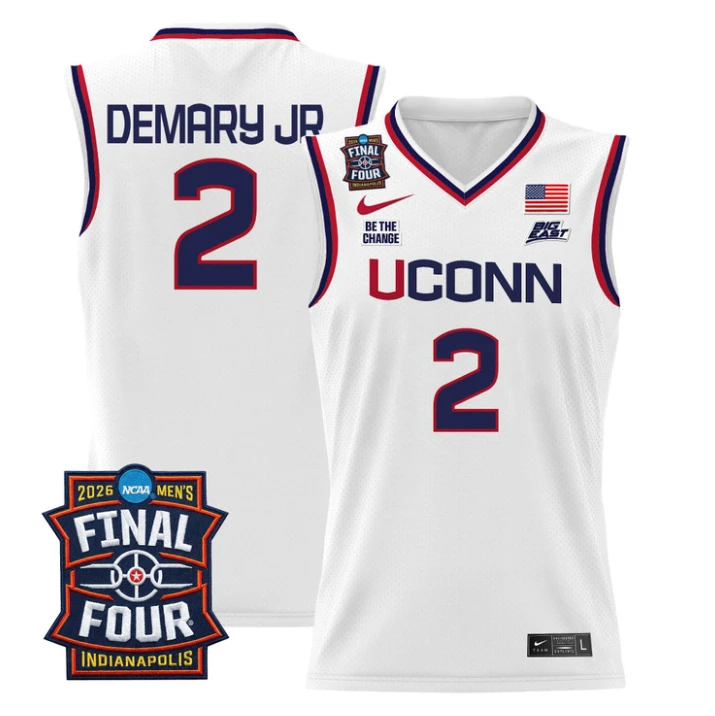 Silas Demary Jr Jersey #2 UConn Huskies 2026 Final Four Patch Stitched by My store basketball