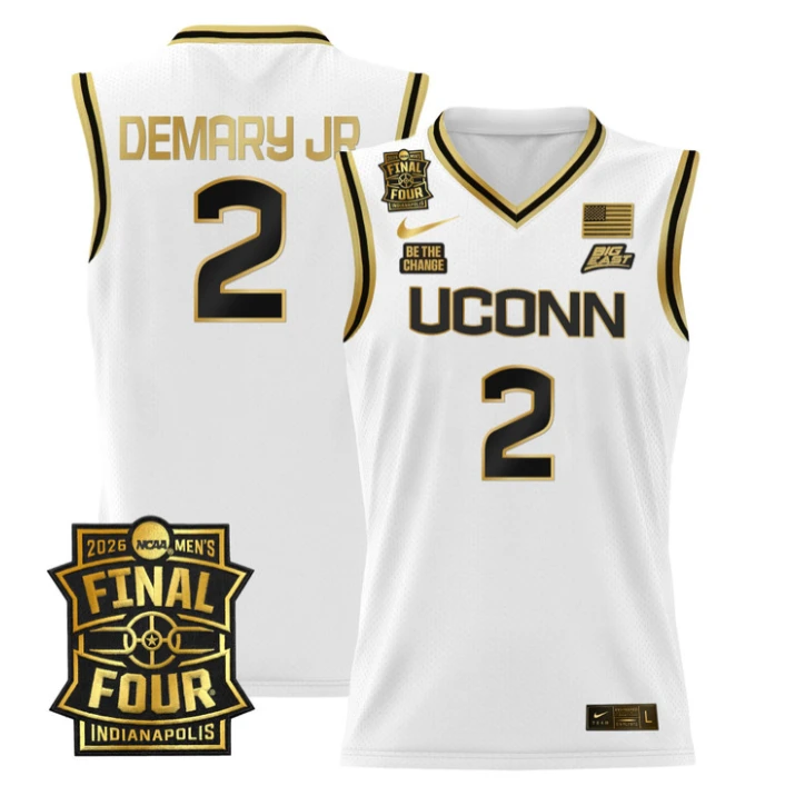 Silas Demary Jr Jersey #2 UConn Huskies 2026 Final Four Patch Stitched by My store basketball