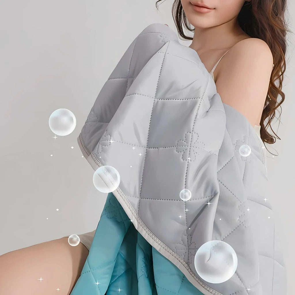 SilkCool | Cooling Blanket – Instant Cooling Comfort – Silky Hypoallergenic Fibre – Prevents Overheating – Relief for Night Sweats Sensitive Skin Bowlift by Bowlift