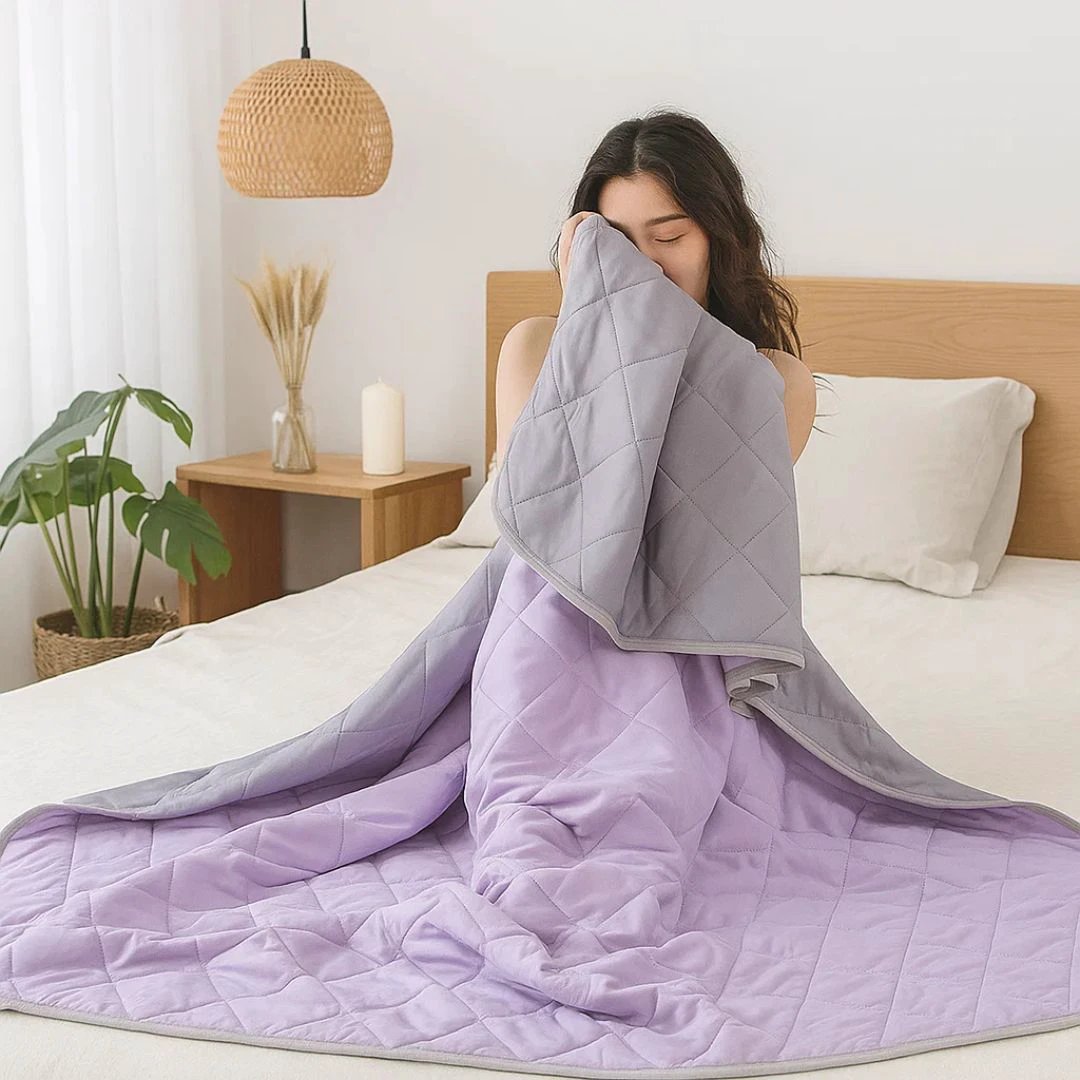 SilkCool | Cooling Blanket – Instant Cooling Comfort – Silky Hypoallergenic Fibre – Prevents Overheating – Relief for Night Sweats Sensitive Skin Bowlift by Bowlift