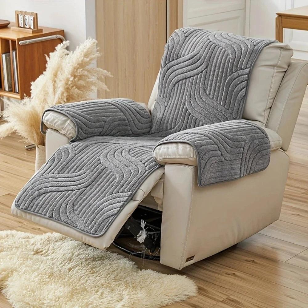 Silven Plush Thickened Anti-Slip Recliner Sofa Cover by Casa & Beyond