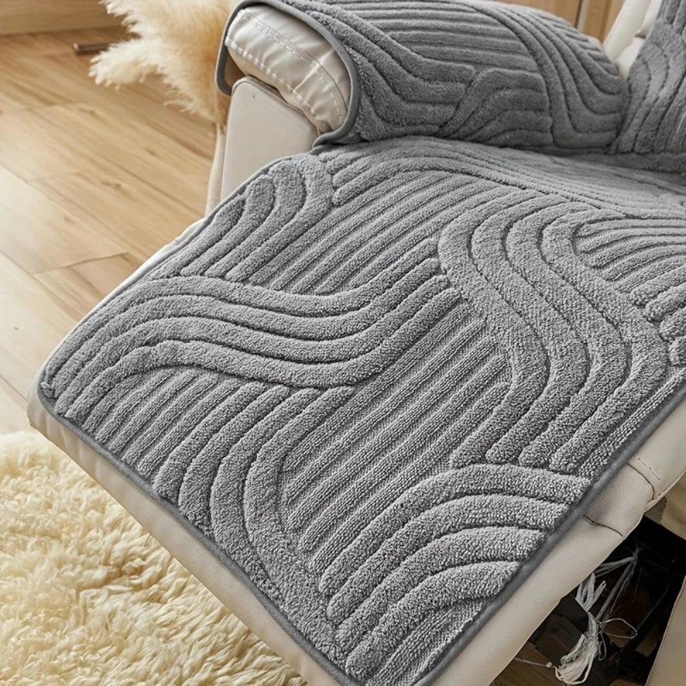 Silven Plush Thickened Anti-Slip Recliner Sofa Cover by Casa & Beyond