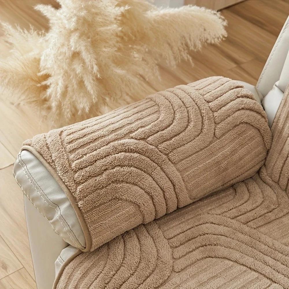 Silven Plush Thickened Anti-Slip Recliner Sofa Cover by Casa & Beyond