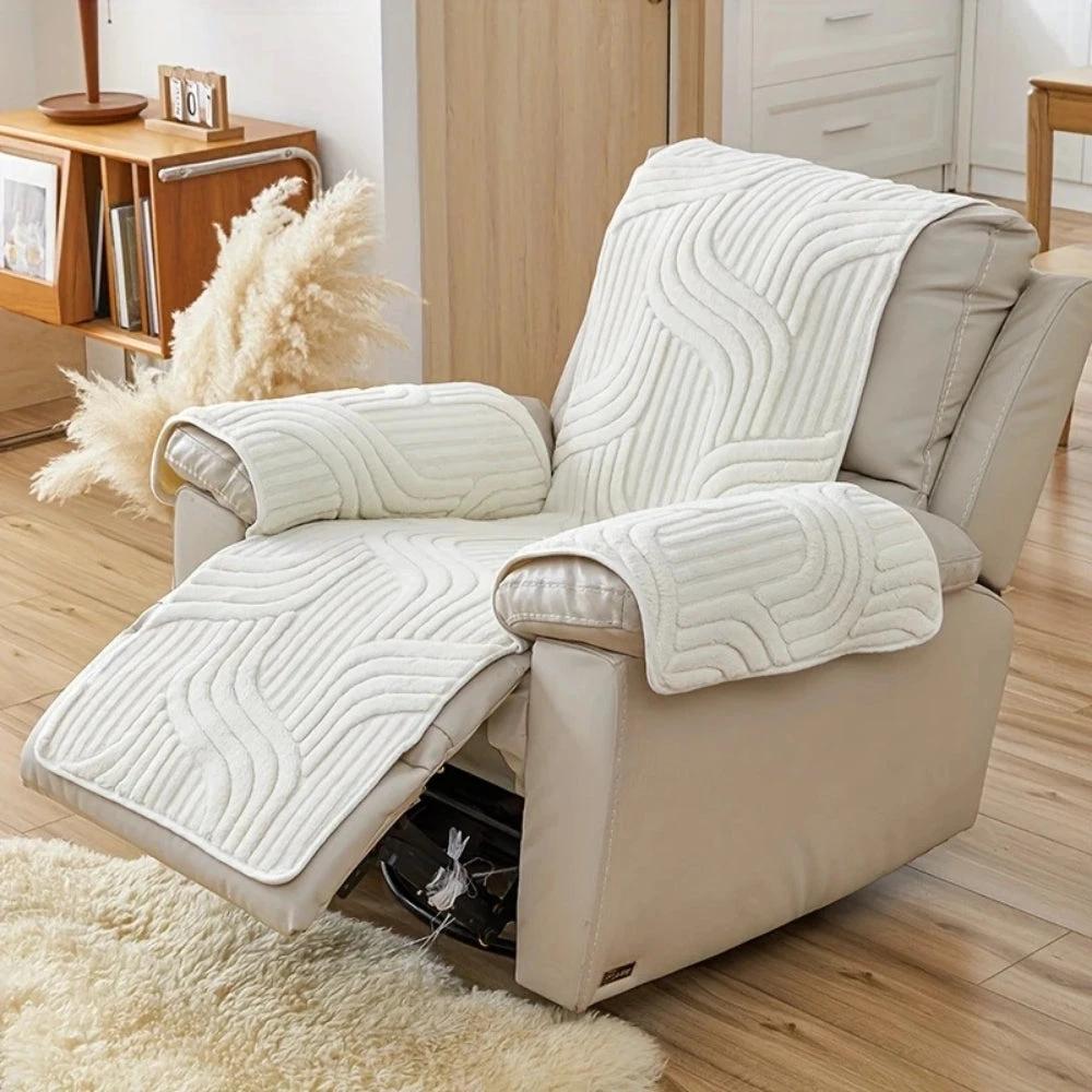 Silven Plush Thickened Anti-Slip Recliner Sofa Cover by Casa & Beyond