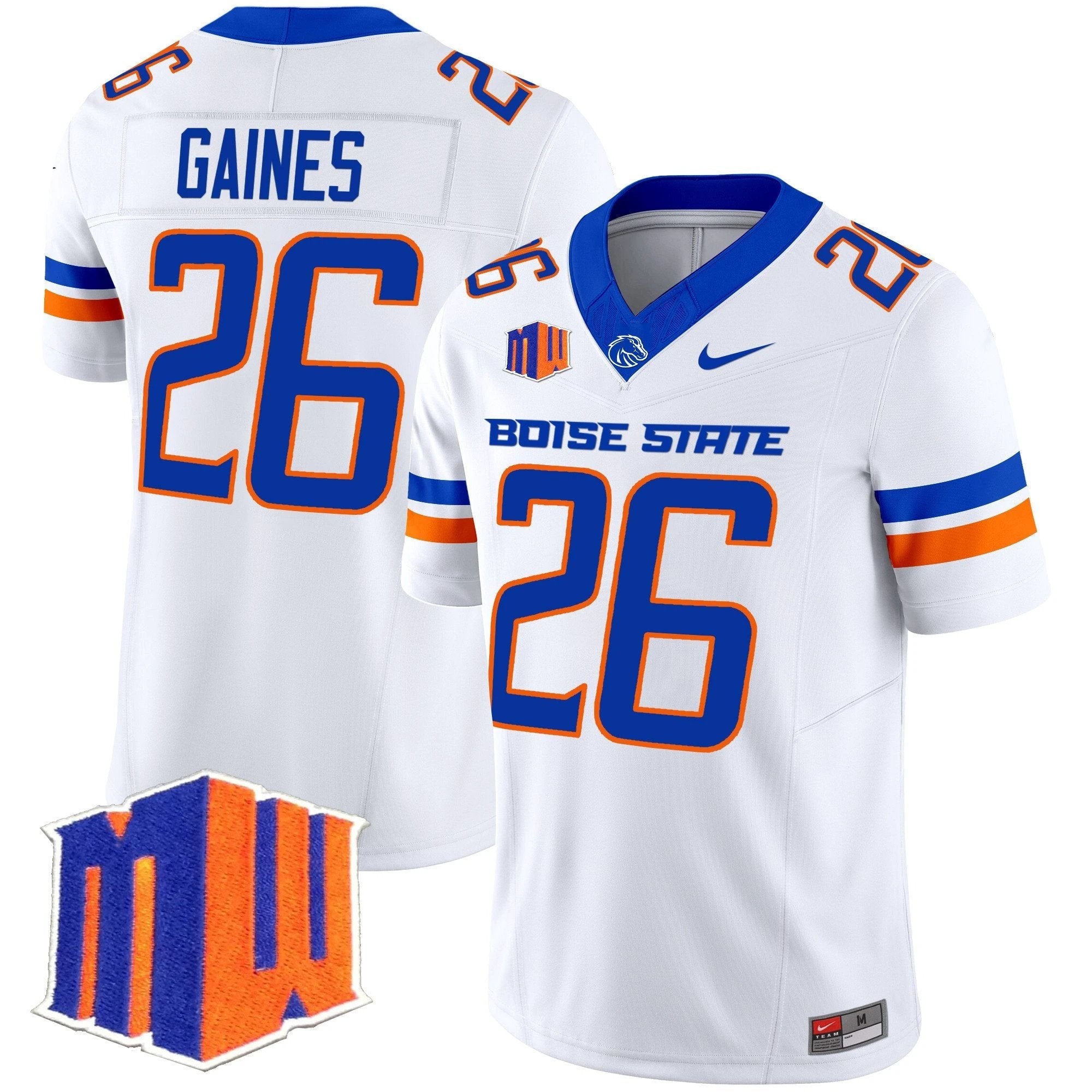 Sire Gaines Jersey #26 Boise State Broncos 2025 Vapor Stitched White by My Store