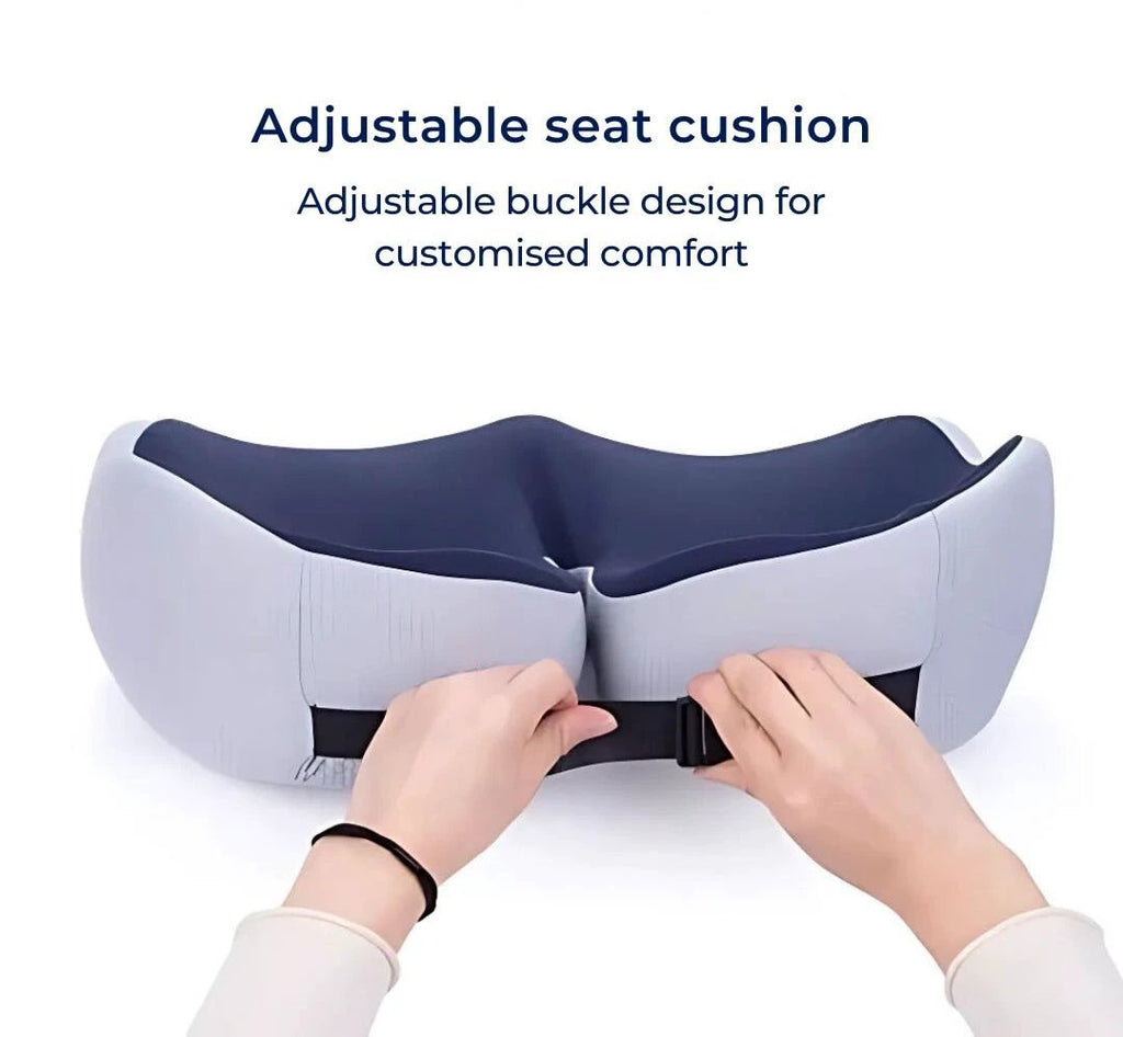 SitSmart Adjustable Memory Foam Sit Bone Relief | Seat Cushion for Tailbone Pressure Pain - Posture Support in Office Chairs Bowlift by Bowlift