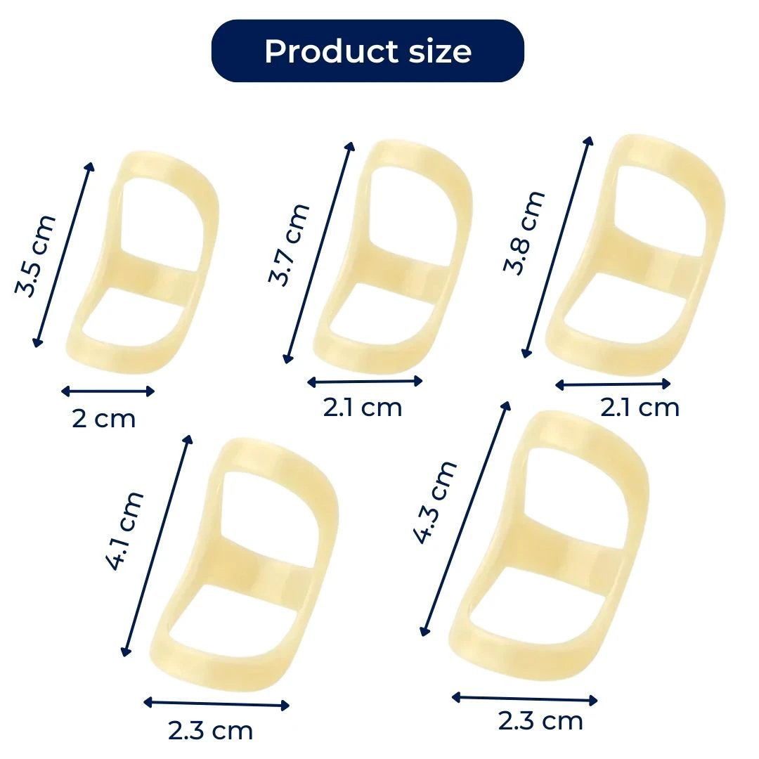 8 Ring Splint – Pain-Relief Stability – Waterproof Plastic – Daily Wear for Finger Strain Bowlift by Bowlift