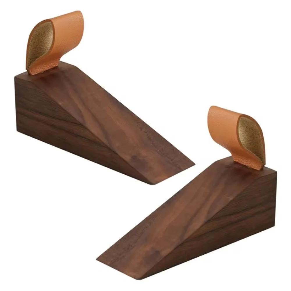 Sleek Wooden Door Stopper by Casa & Beyond.
