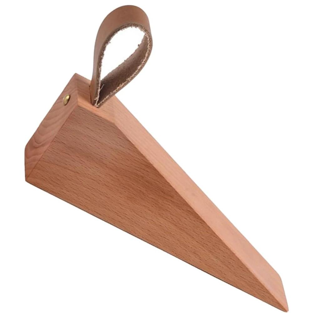 Sleek Wooden Door Stopper by Casa & Beyond.