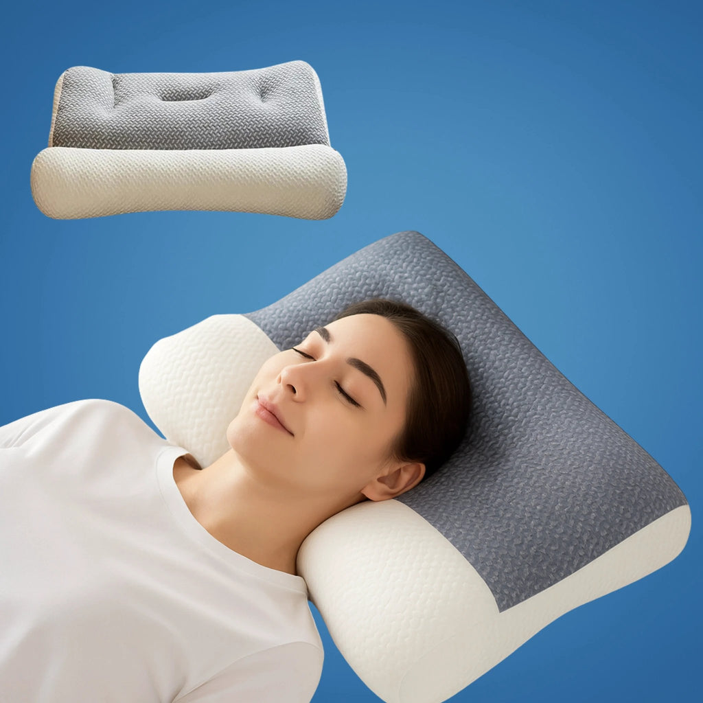 SpineEase | Orthopedic Neck Pillow – Pain Relief – Breathable Memory Foam – For Side Sleepers & All Sleep Positions Bowlift by Bowlift