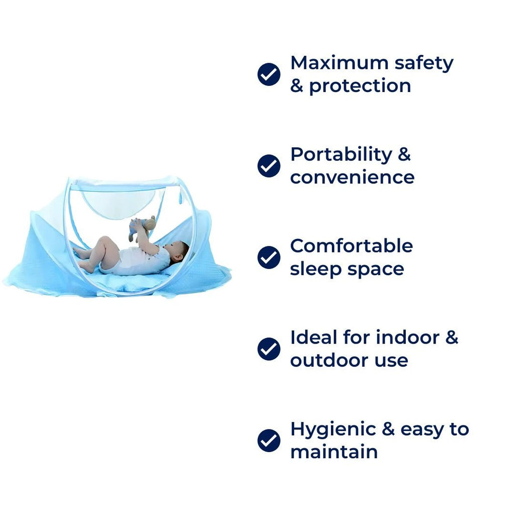 SleepSafe | Baby Travel Bed – Pop-Up Mosquito Net – Breathable Mesh – Infant Outdoor Sleep Bowlift by Bowlift