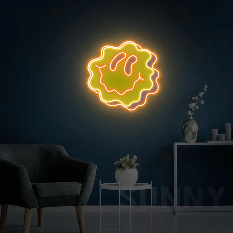 Smile Acrylic Led Neon Sign for Wall Decor by Neonchics Signs