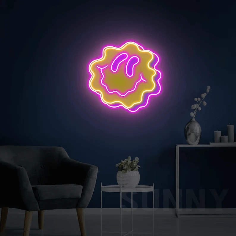 Smile Acrylic Led Neon Sign for Wall Decor by Neonchics Signs