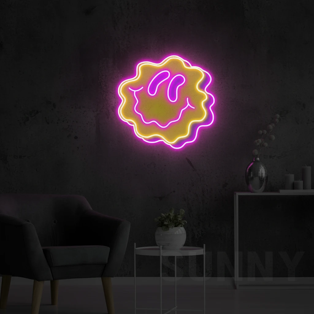 Smile Acrylic Led Neon Sign for Wall Decor by Neonchics Signs